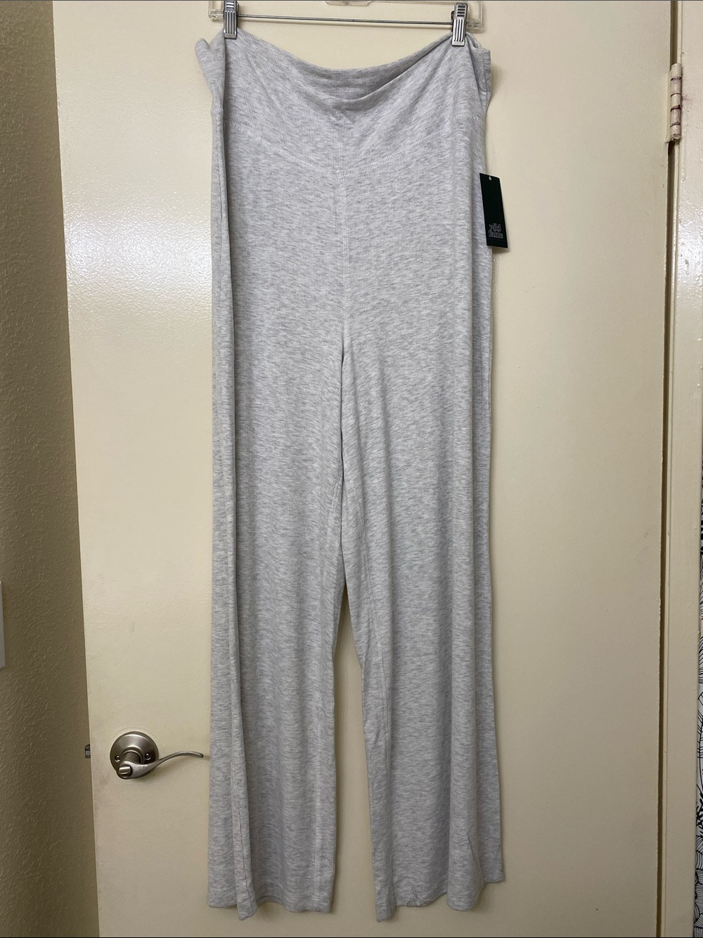 Light Gray Wide-Leg Lounge Pants